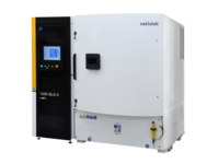 Industrial semiconductor processing chamber with control panel and enclosed design.