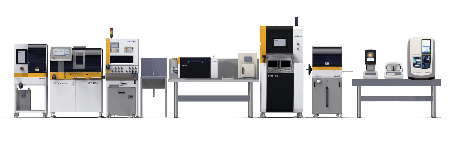 Satisloh Metro-Lab Film complete Lens Surfacing & Coating production line Satisloh Metro-Lab Film complete Lens Surfacing & Coating production line