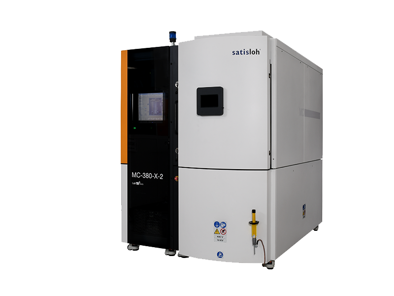 Industrial vacuum coating machine with control panel, used for optical lens manufacturing.